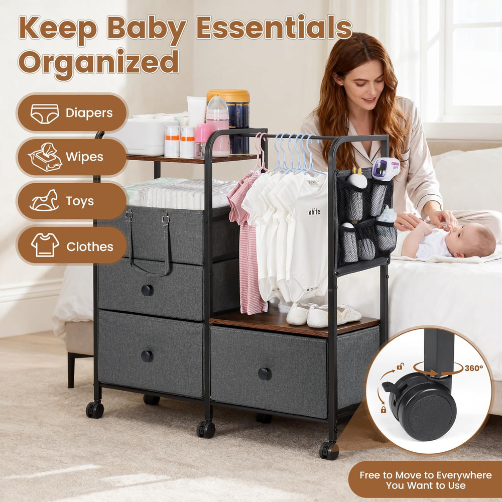 Orzbow side mesh pocket holds socks and toys.