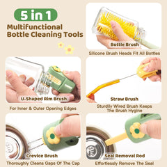 Orzbow silicone bottle brush close-up highlighting soft hygienic bristles