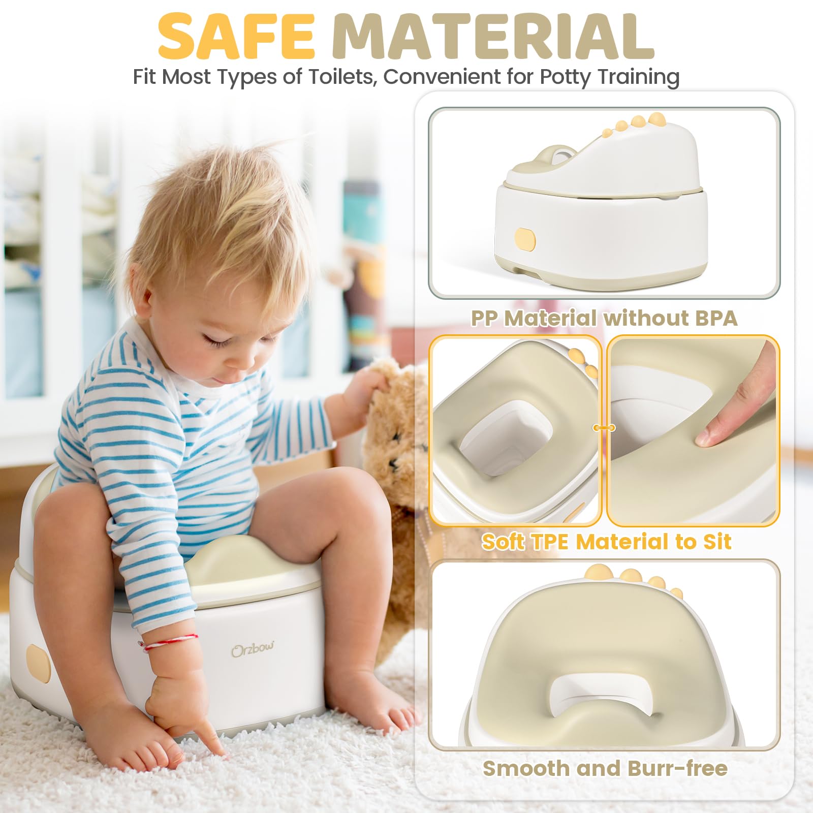 Orzbow soft TPE cushion is skin-friendly and comfortable.