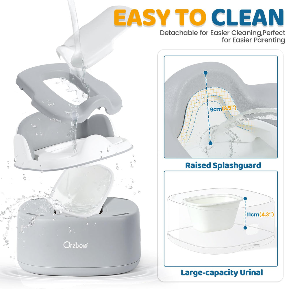 Orzbow splash guard: easy-to-clean guard minimizes mess during potty sessions.