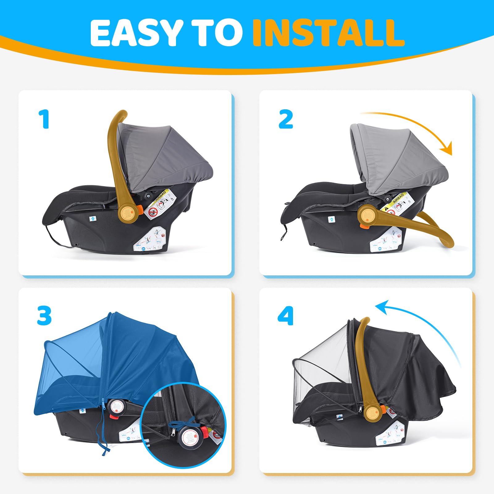 Orzbow storage on handle offers space for essentials.