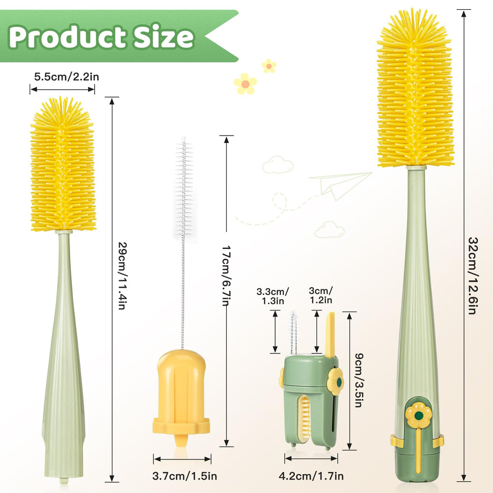 Orzbow straw brush reaching narrow inner walls for thorough cleaning