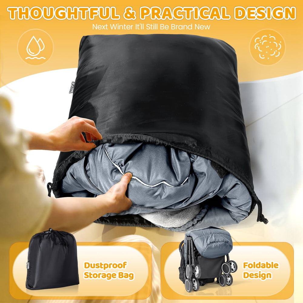 Orzbow bunting bag back-zip-ventilation enables easy diaper changes without removal.