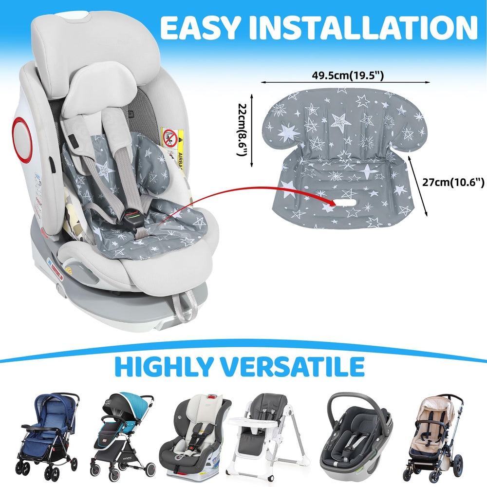 Orzbow stroller cooling pad in use with universal fit.