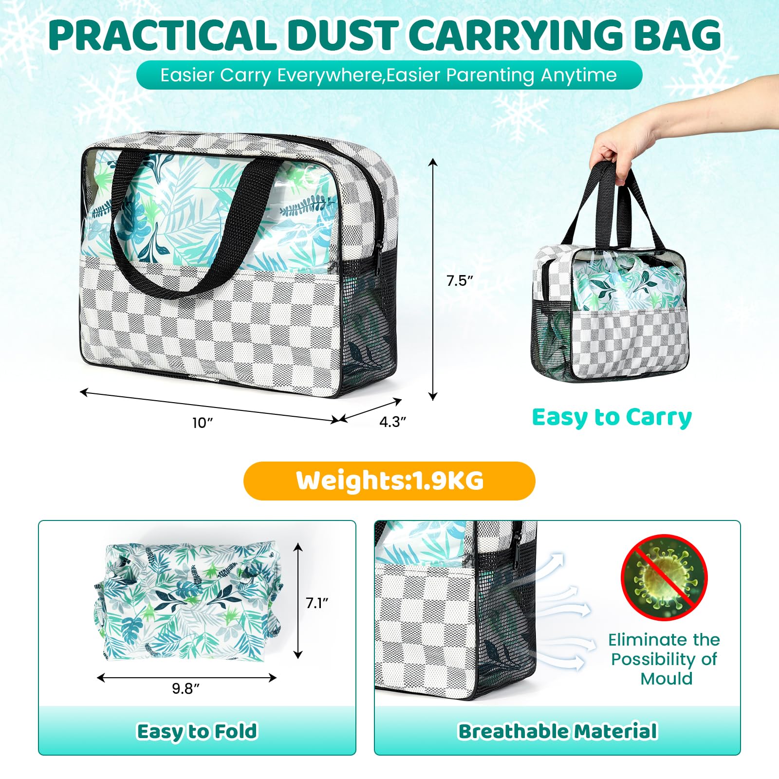 Orzbow Stroller Cooling Pad stored in its bag for convenient travel