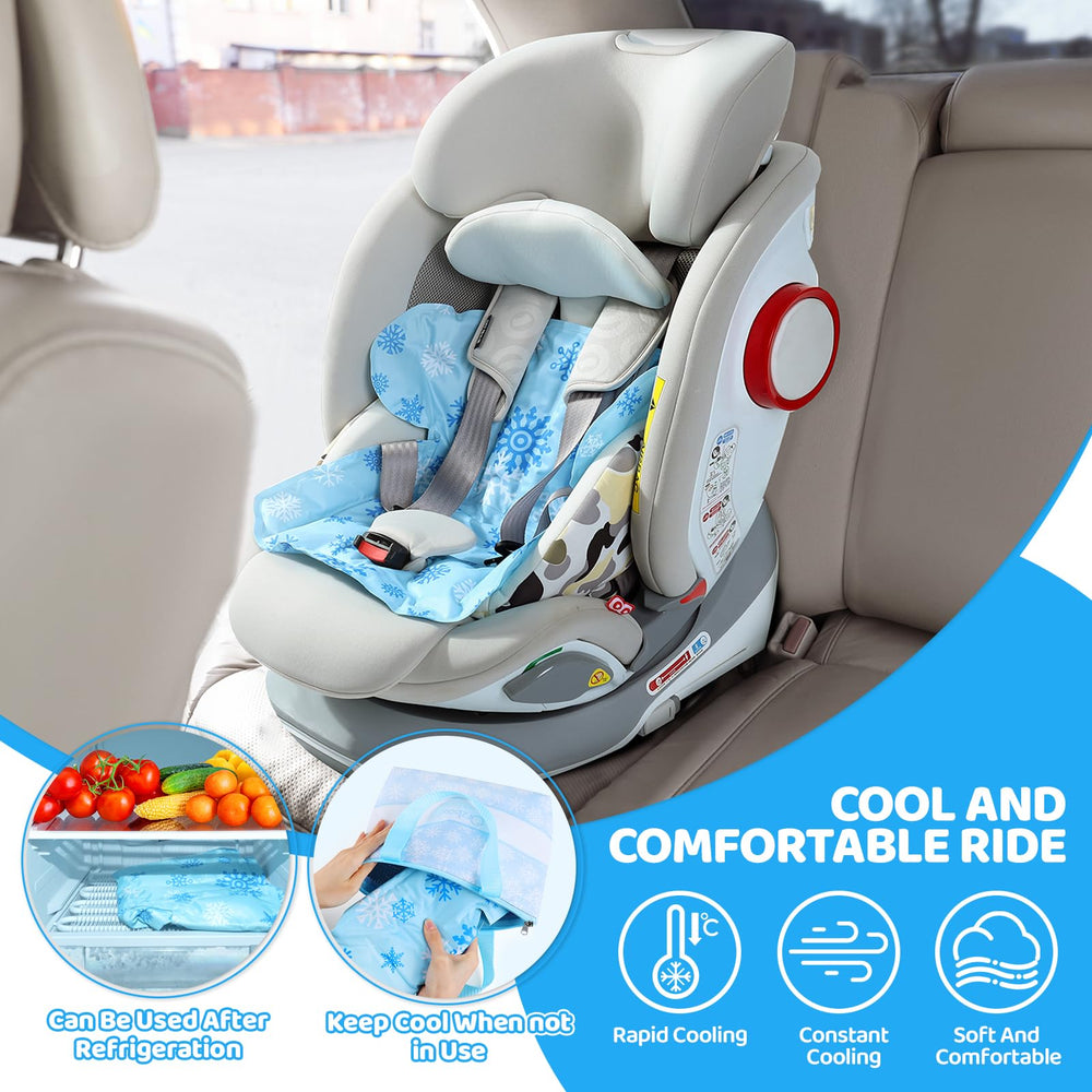 Orzbow stroller cooling pad with belt slots allows safe, quick setup.