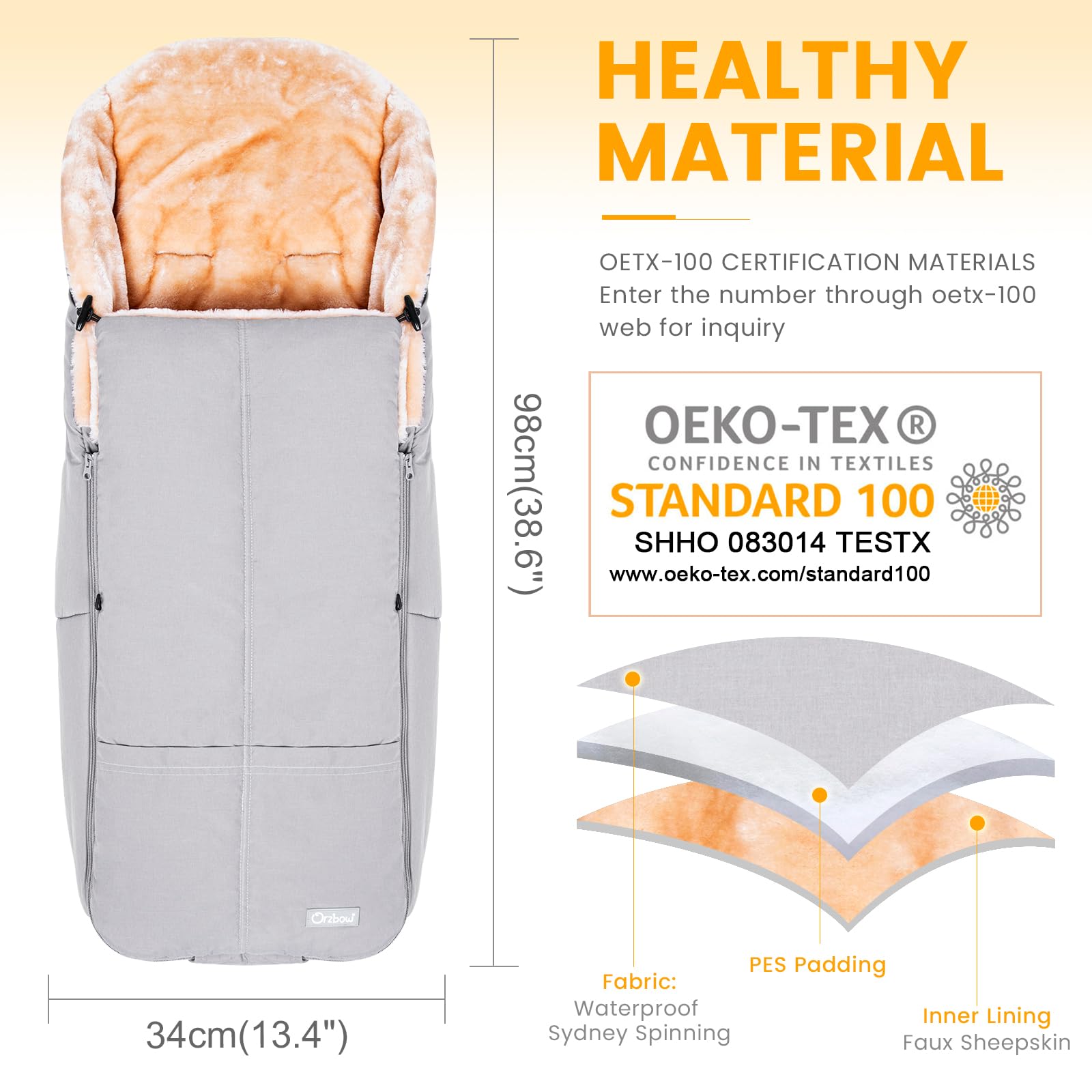 Orzbow faux sheepskin lining is machine washable and stays soft