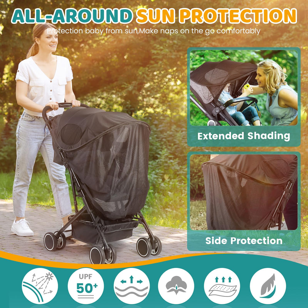 Orzbow sun shade with zip detachment shown, enabling easier visibility and airflow.