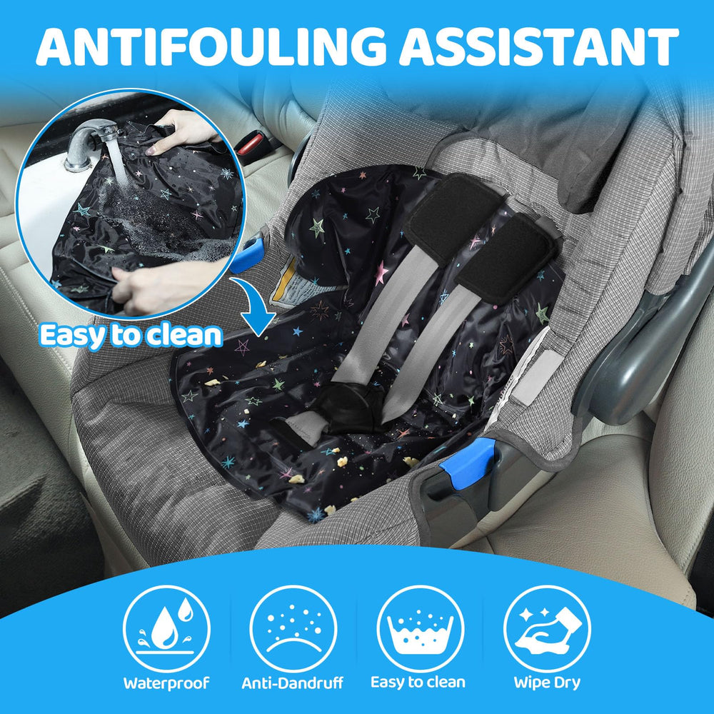 Orzbow universal-fit pad clipped with belt slots for secure car seat use.
