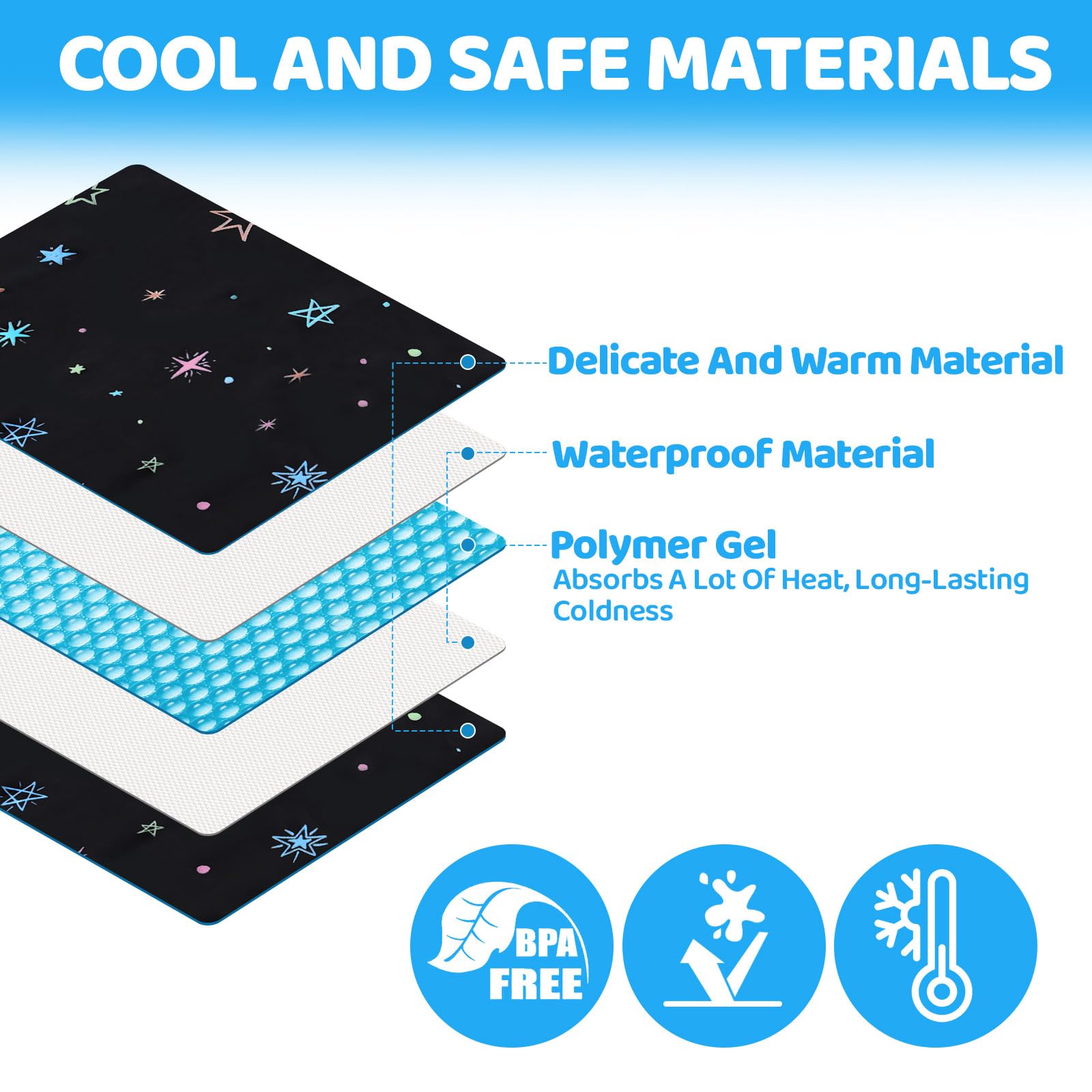 Orzbow cooling pad with sealed EVA layer shielding car seat from crumbs and stains.