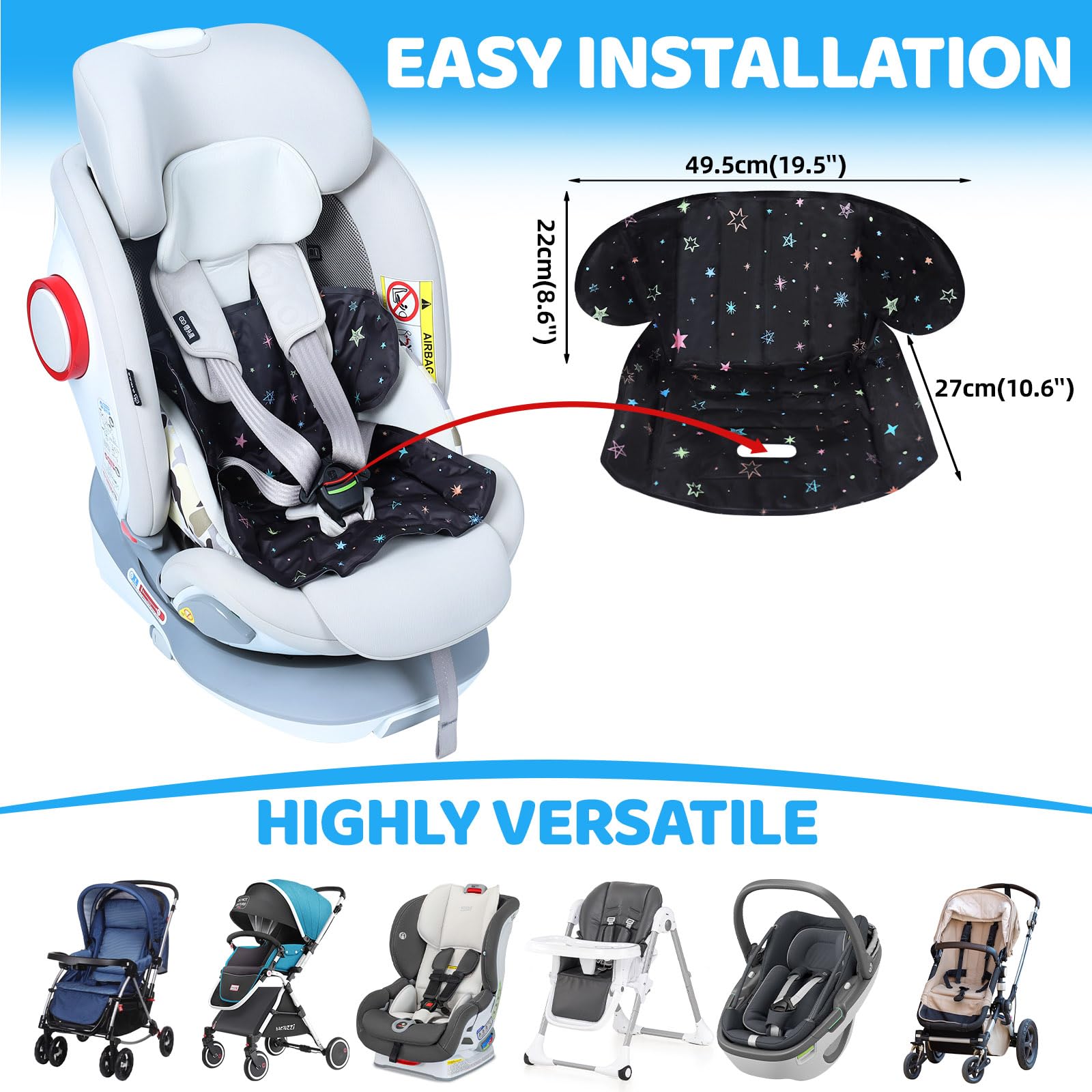 Orzbow reversible cooling pad showing two skin-friendly sides for quick freshness.