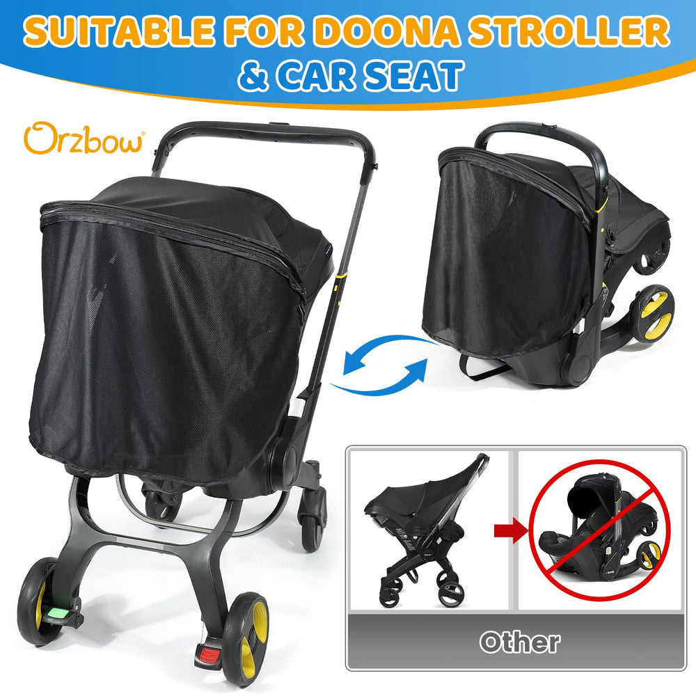 Orzbow sunshade extension easy-entry design helps baby enter without removing shade.