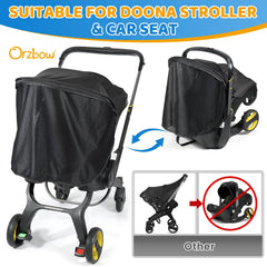 Orzbow sunshade extension easy-entry design helps baby enter without removing shade.