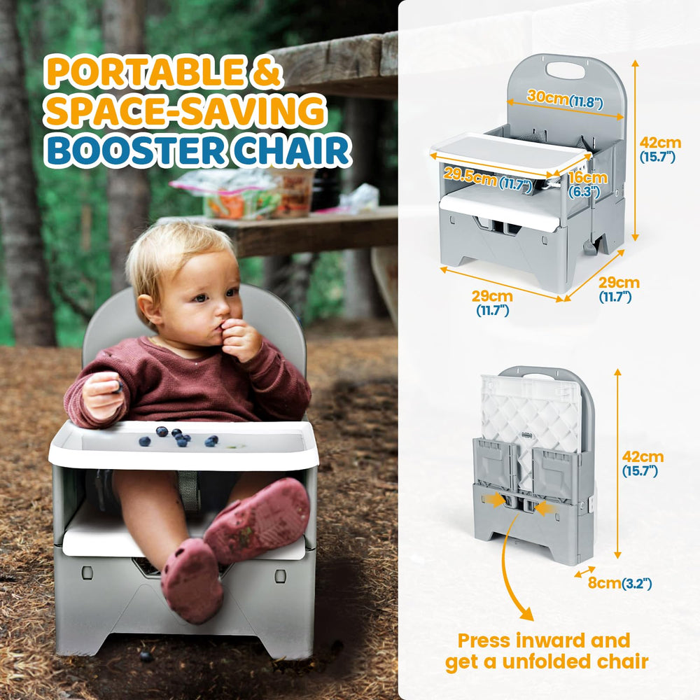 Orzbow three-point safety belt ensuring secure seating during travel and meals.