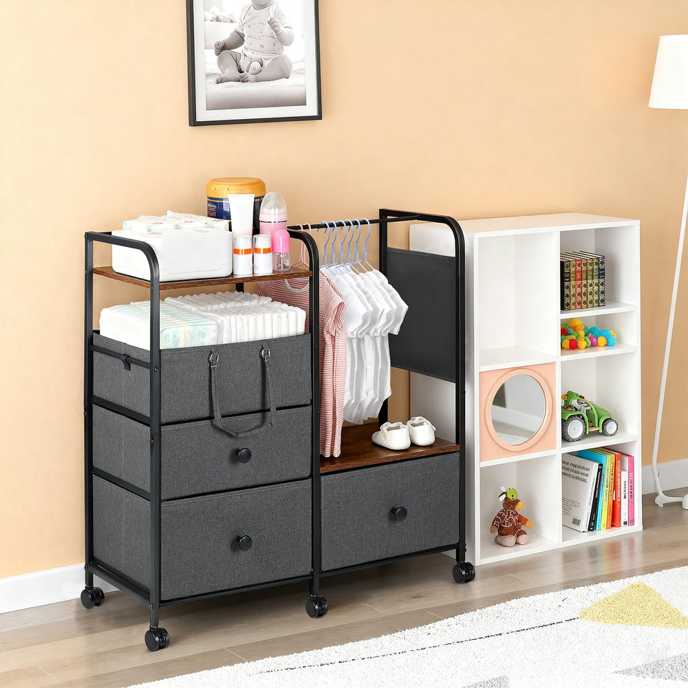 Orzbow top shelf with cable port for bottles and wipe warmers.