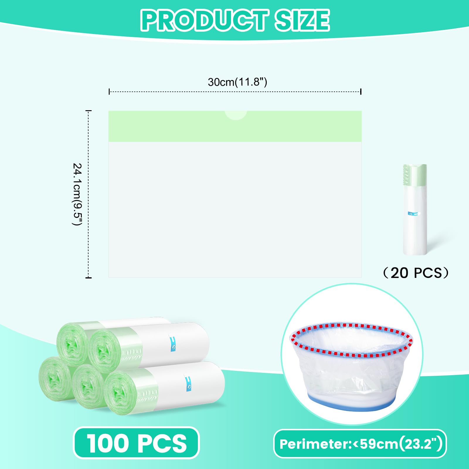 Orzbow travel potty bags with drawstring for quick tying and lifting.