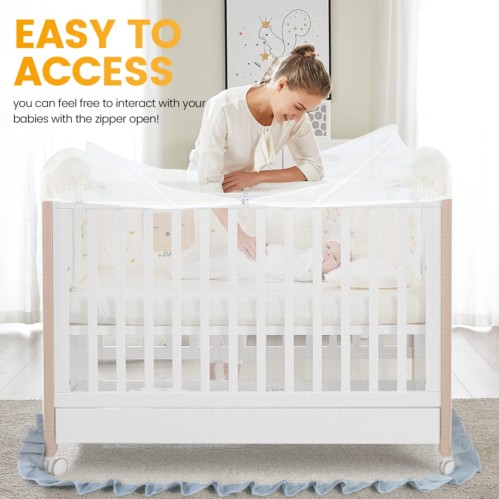 Orzbow two-way-zipper access - quick checks for your baby.