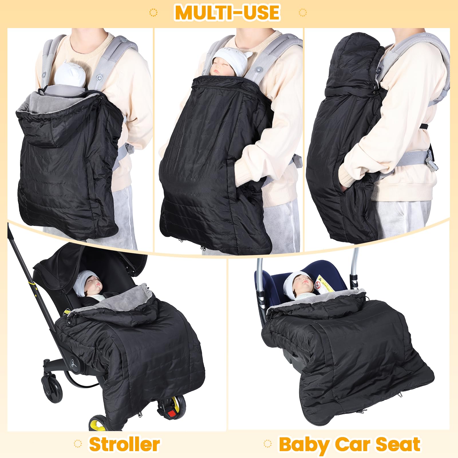 Orzbow universal buckle and waist strap attaches to many carriers.