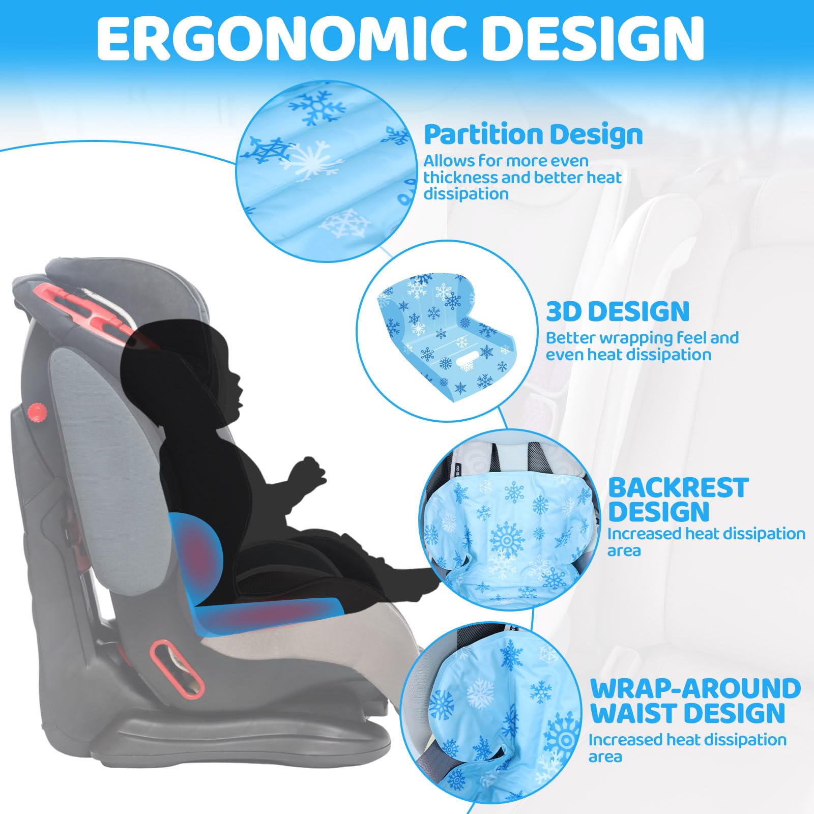 Orzbow universal-fit cooling mat adapts to most car seats.
