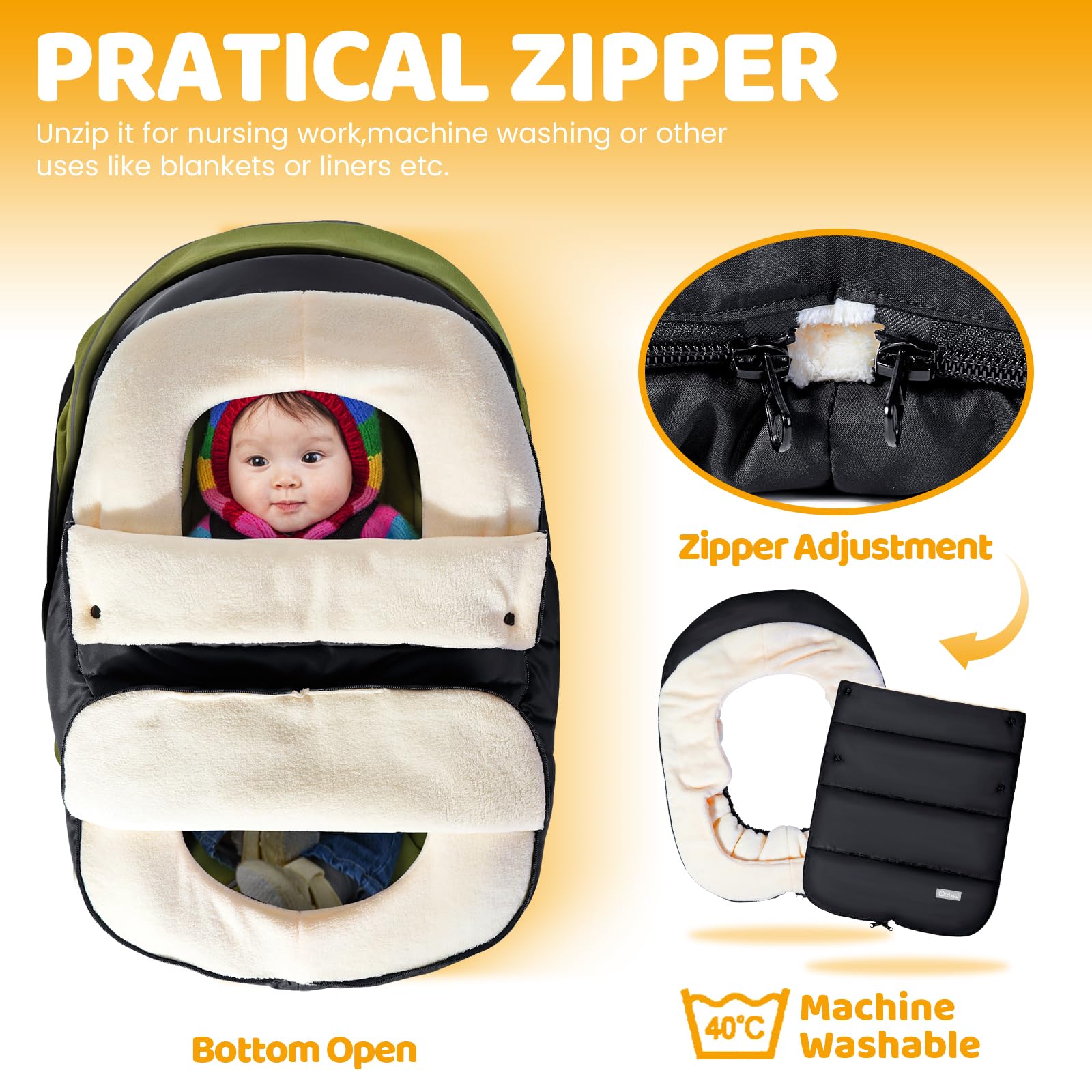 Orzbow universal-fit elastic edge enables quick, secure installation