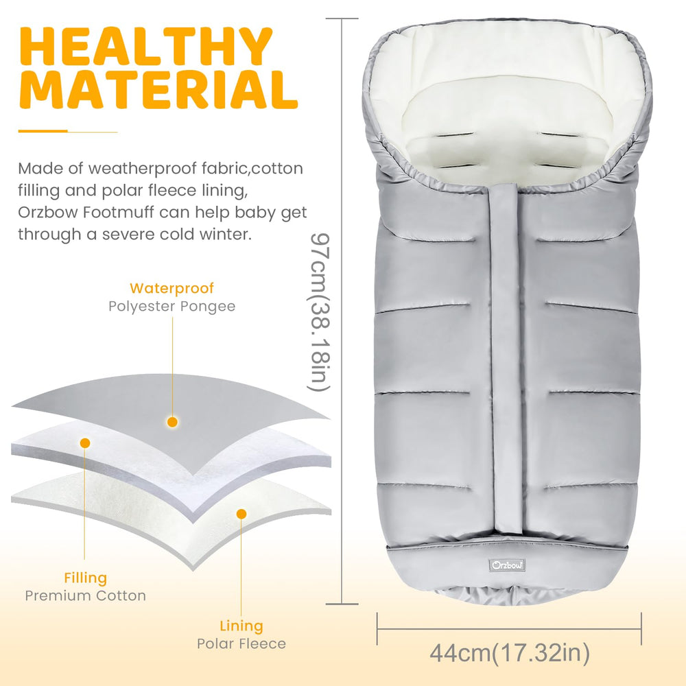 Orzbow footmuff foldable design lets you compactly store it.