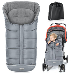 Orzbow universal footmuff front view shows warmth for stroller trips