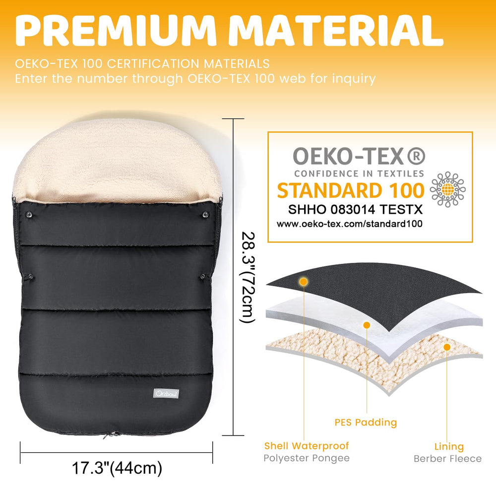Orzbow warm berber fleece material keeps baby warm and protected