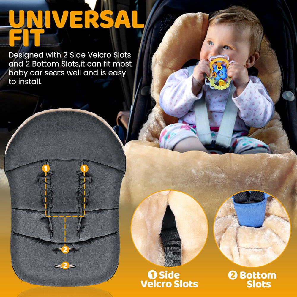Orzbow water-repellent fleece keeps baby dry during rain or splashes