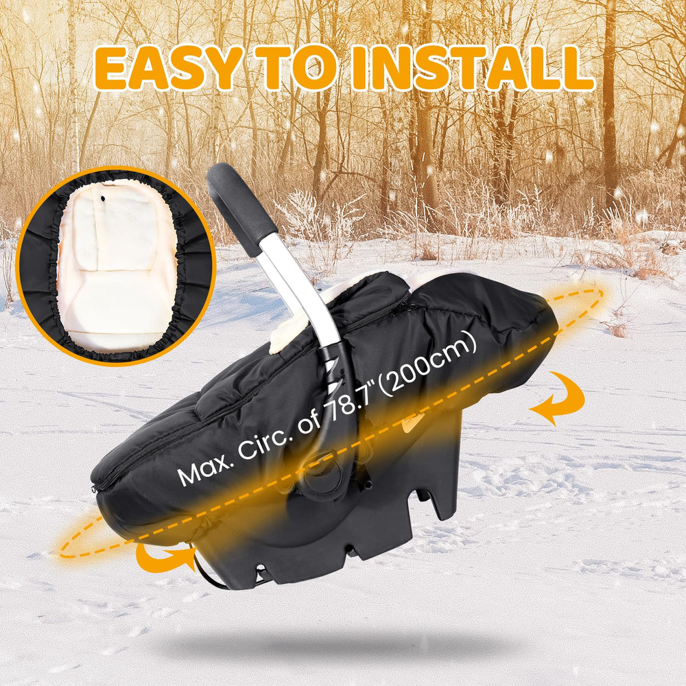Orzbow waterproof outer layer keeps the seat dry after snow or rain