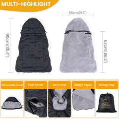 Orzbow waterproof polyester pongee with coral fleece lining keeps baby warm.