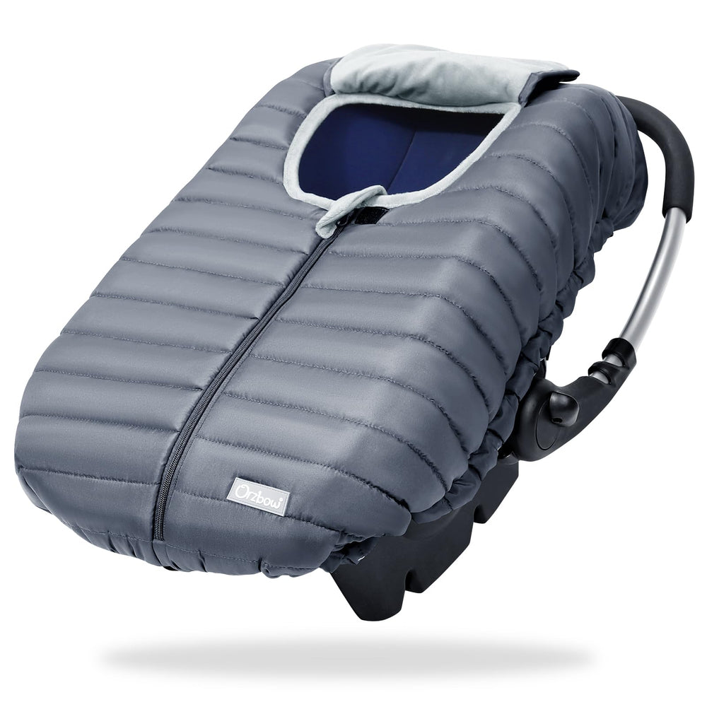 Orzbow winter car seat cover with shower-cap back for quick fit and secure wrap.