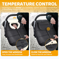Orzbow waterproof outer fabric shields against snow and spills on winter journeys.