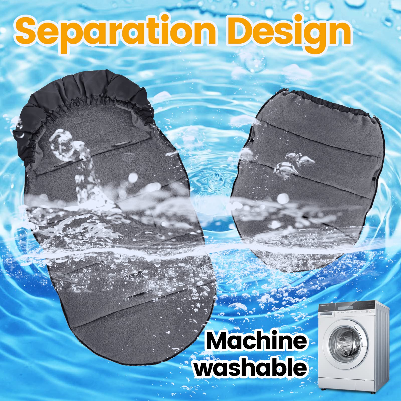 Orzbow waterproof fabric keeps baby dry during winter outings