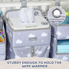 Orzbow XL middle compartment wider for wet wipes and bigger items, keeping essentials within reach.