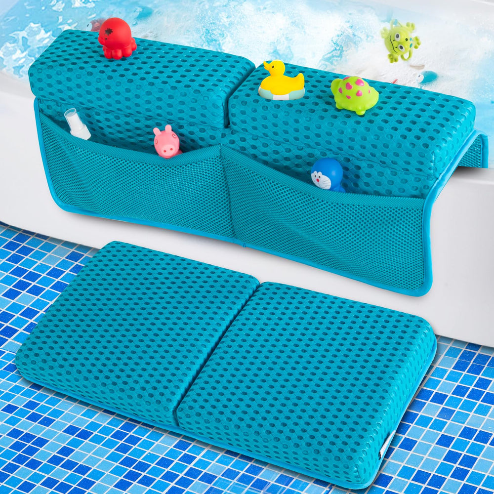OS OMYSTYLE baby bath kneeler blue close-up for comfortable bath time.