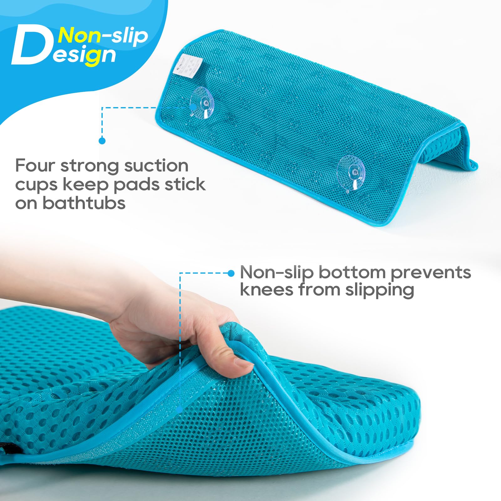 OS OMYSTYLE hanging loop and Velcro simplify storage after bath.