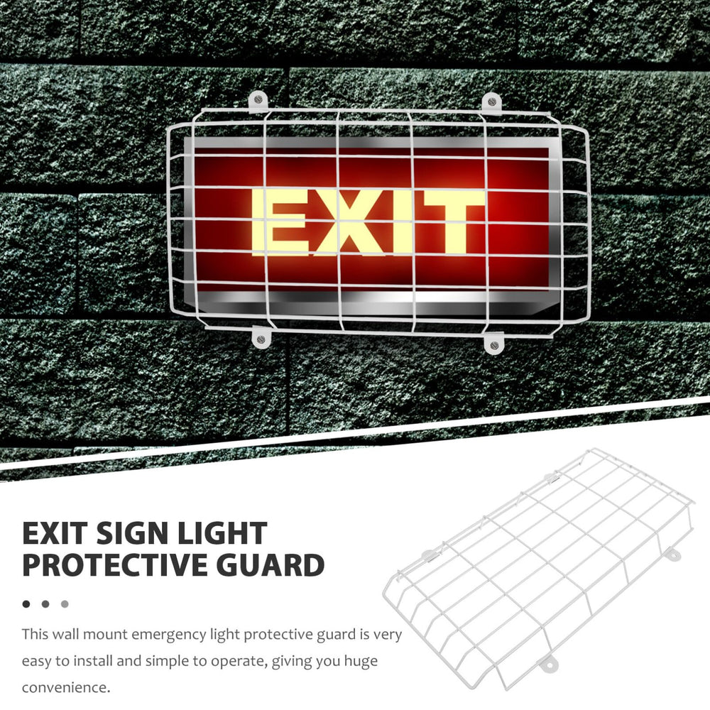 OSALADI exit sign cage provides metal protection against impact in public spaces