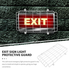 OSALADI exit sign cage provides metal protection against impact in public spaces