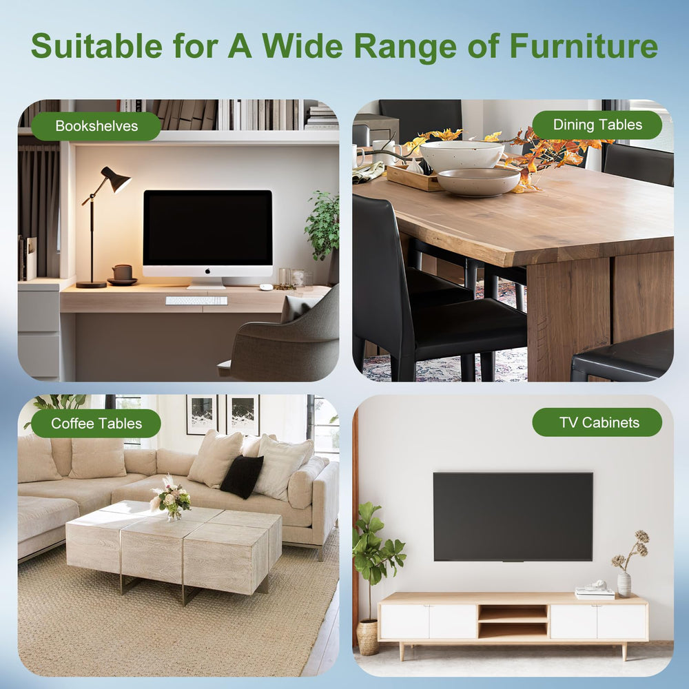 Osareny easy-install corner protectors shown peeling and sticking onto furniture