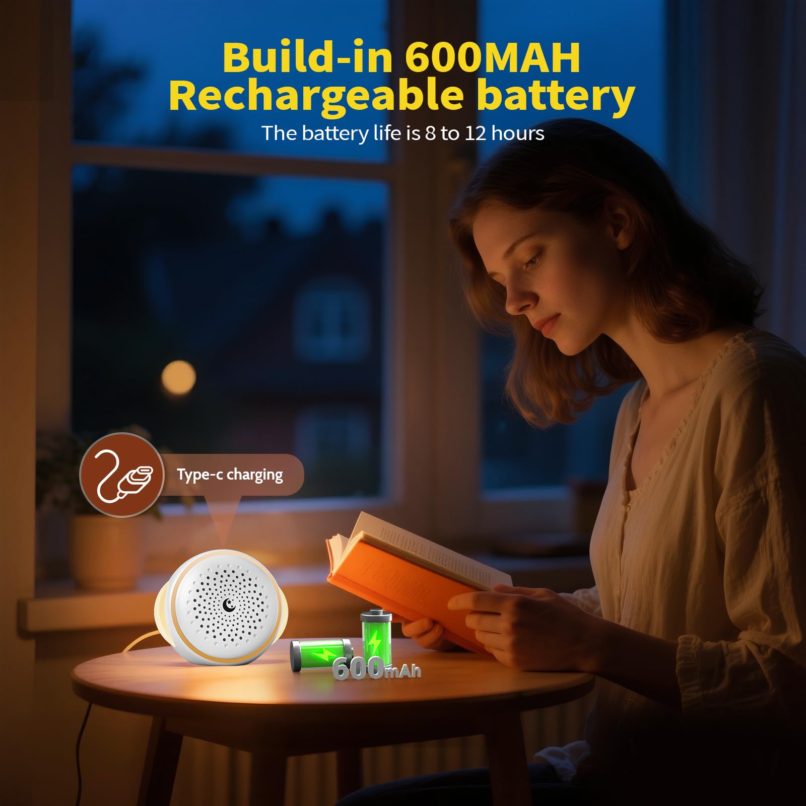OSHPRO MS02 amber night light creates cozy bedtime atmosphere