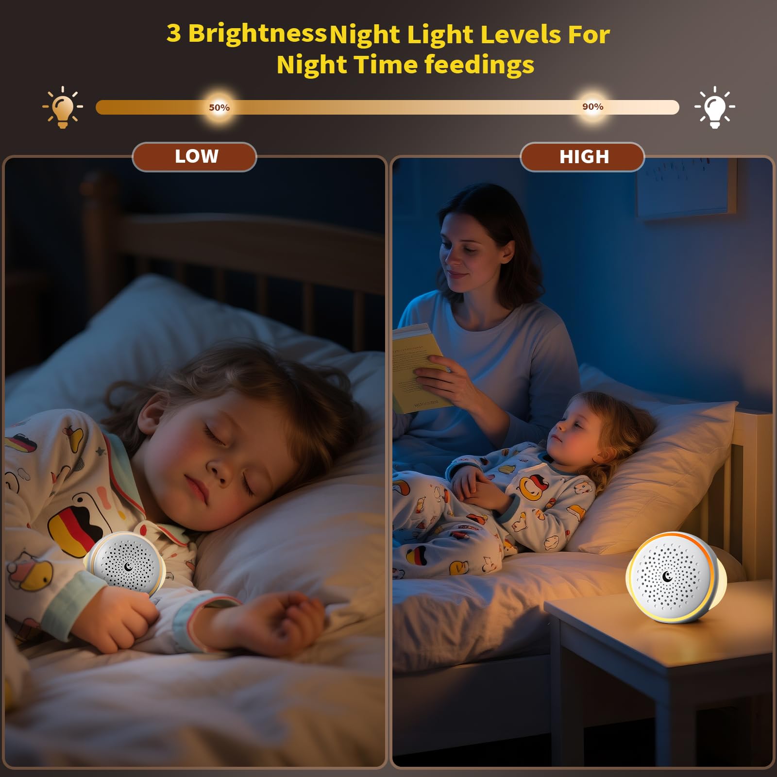 OSHPRO MS02 on nightstand with soft ambient lighting