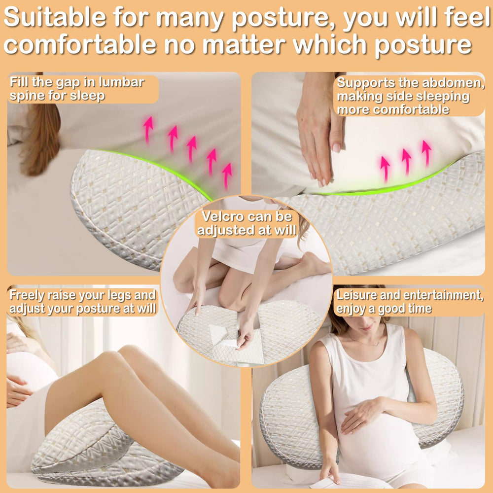 Oskeray pillow back-hip-leg-support helps align spine and hips.