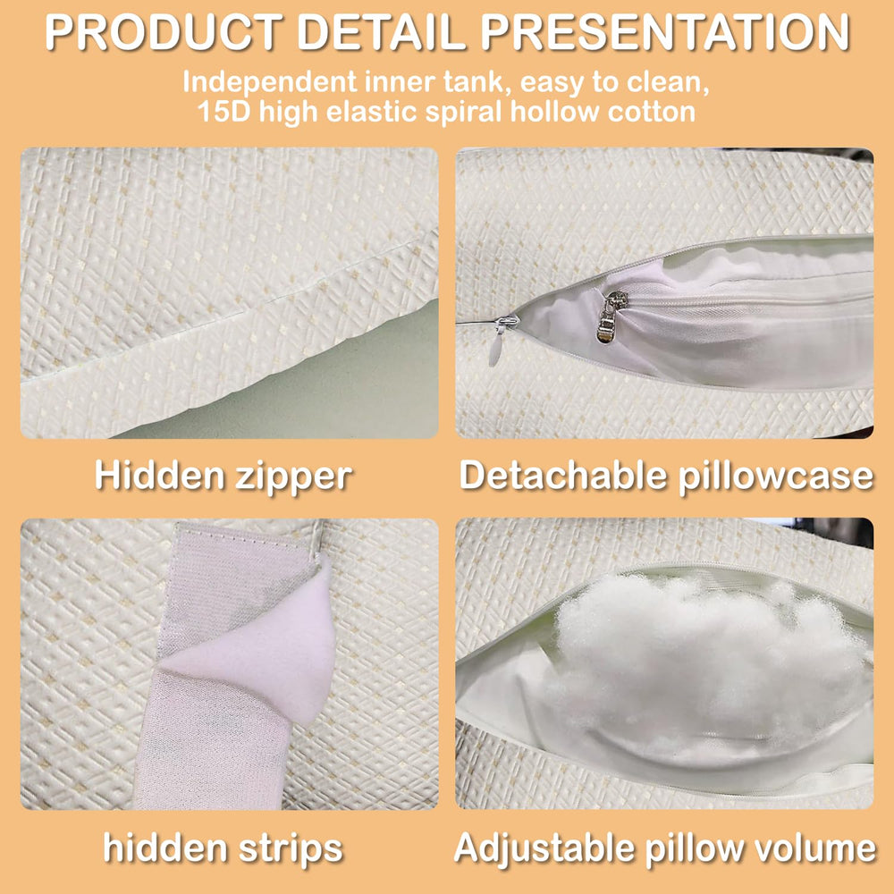 Oskeray pillow breathable-cover-fabric keeps you cool at night.