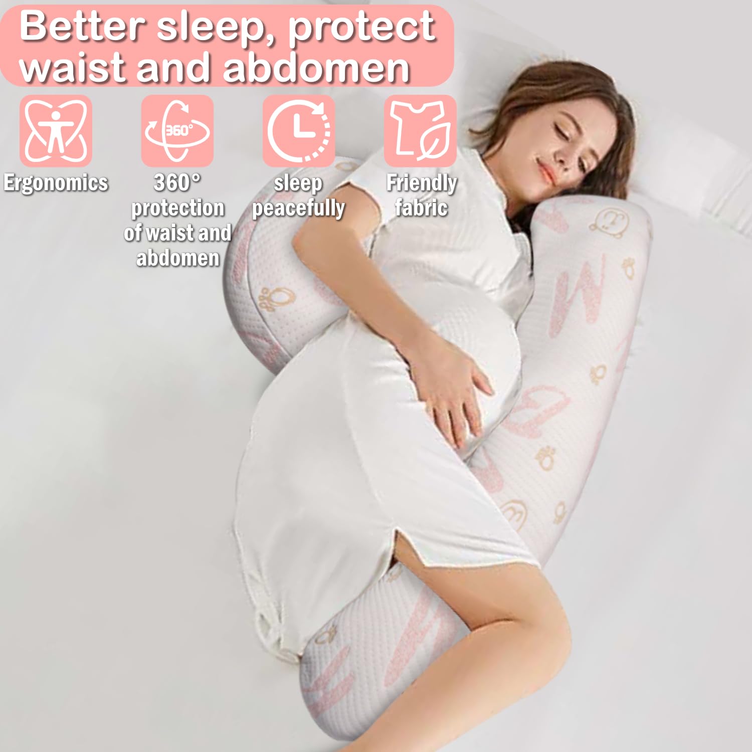 Oskeray pillow with detachable cover simplifies cleaning and care.