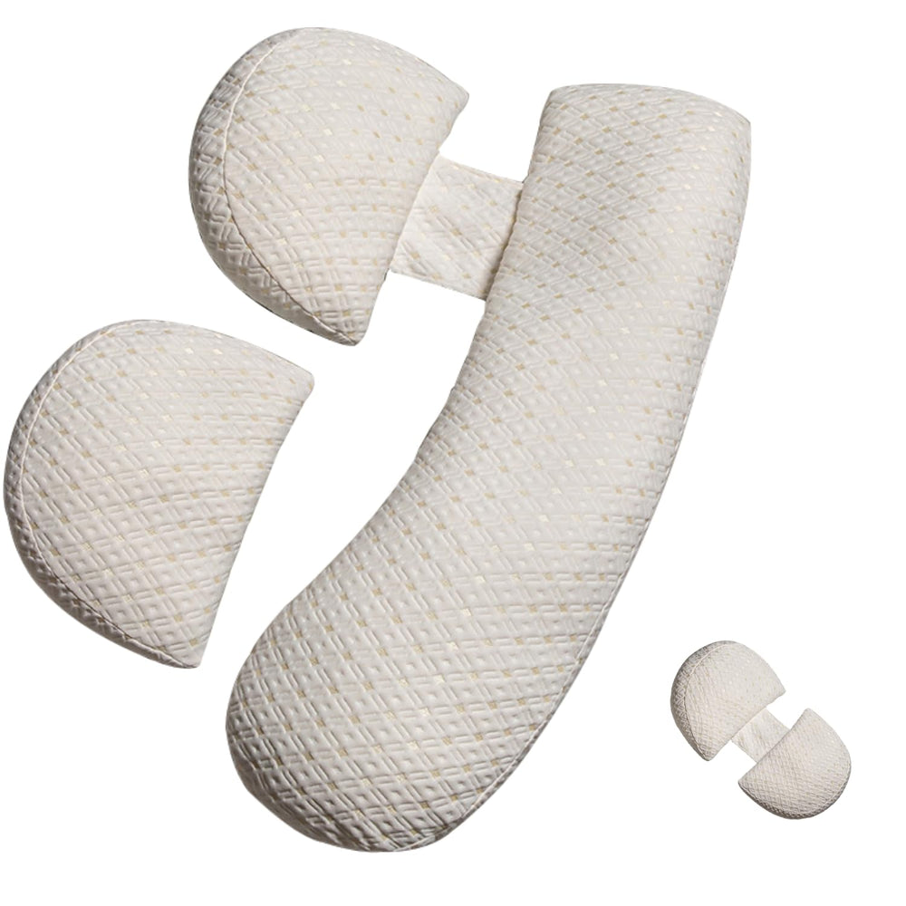 Oskeray pregnancy pillow with soft maternity pillow offers gentle side-sleep support.