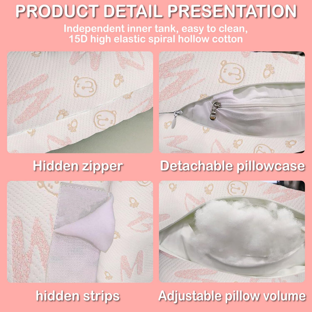 Oskeray pillow demonstrates easy storage when folded.