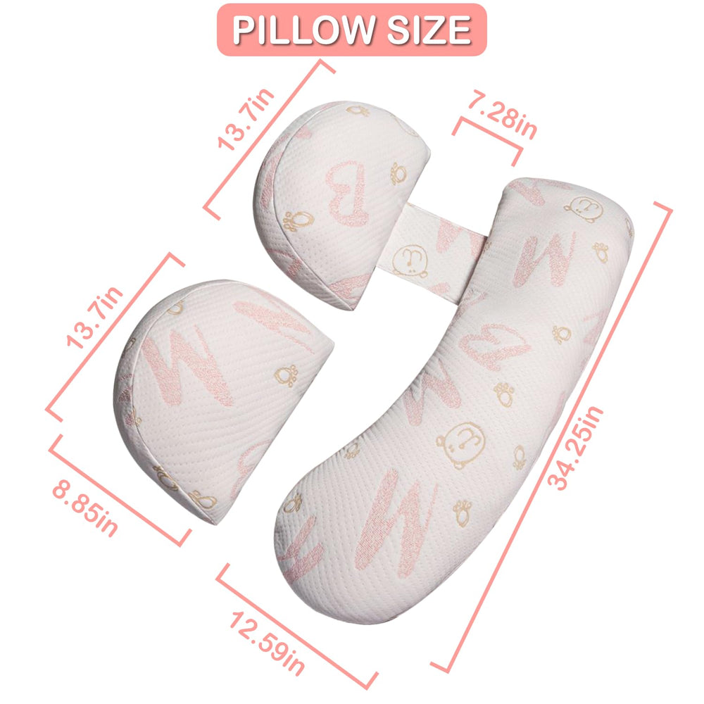 Oskeray maternity pillow supports flexible sleep setups in bed or on the couch.