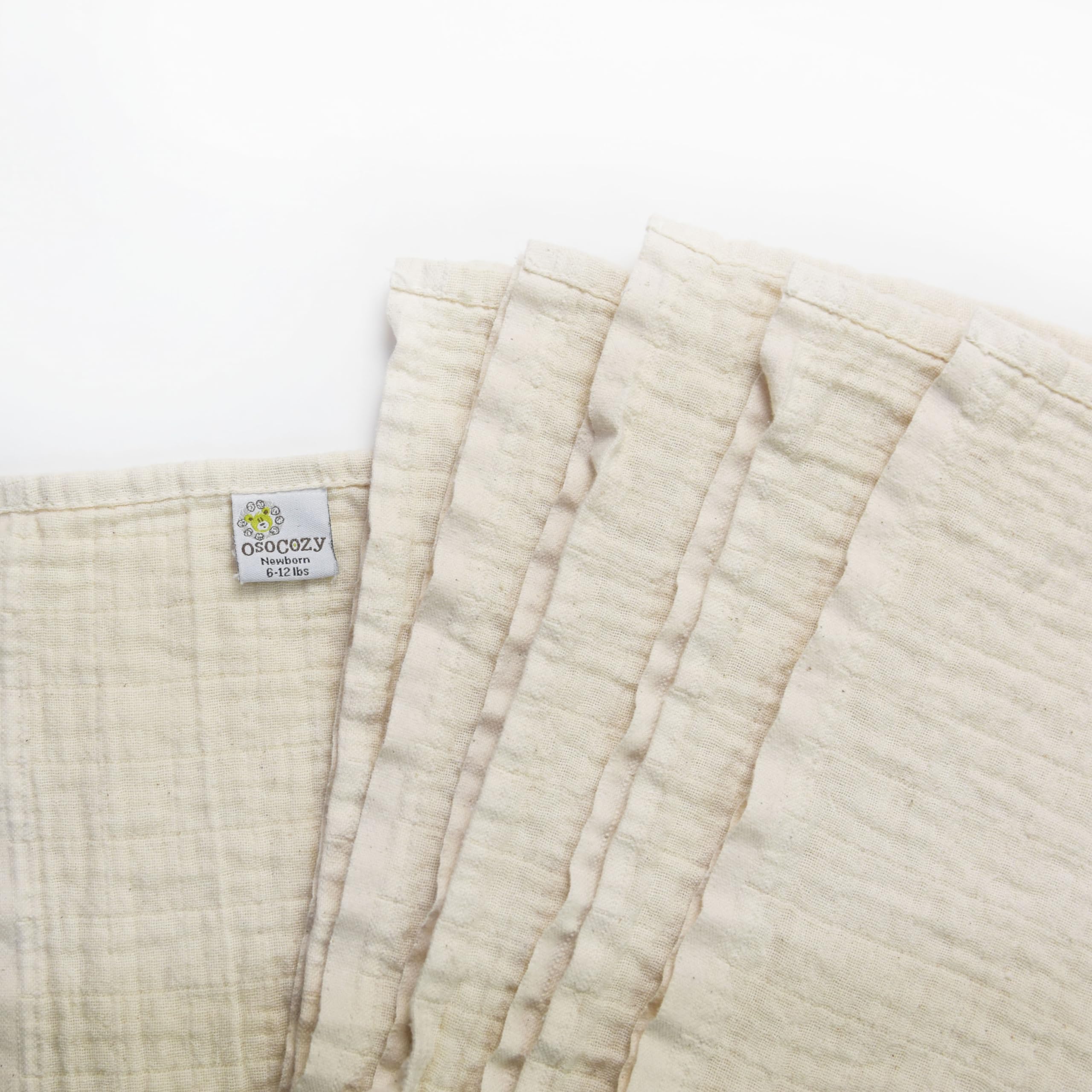 OsoCozy Flat Diapers, durable muslin, reusable and sustainable.