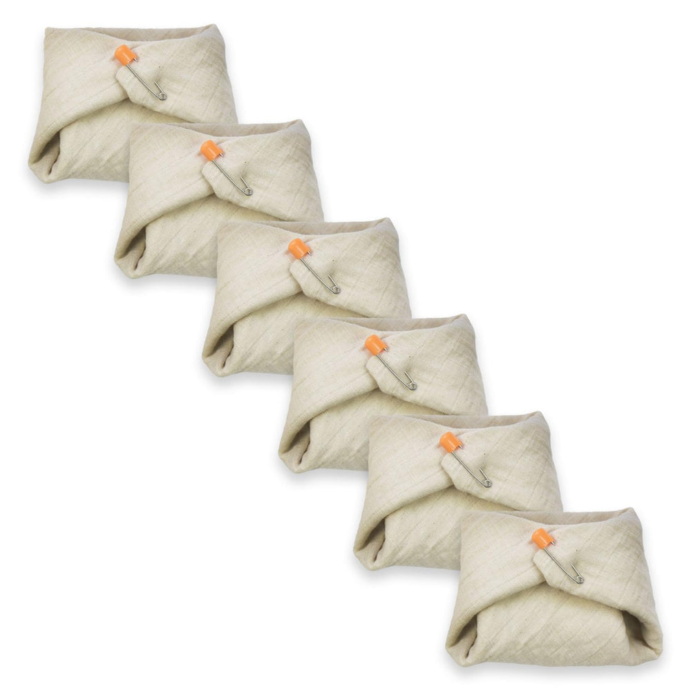 OsoCozy Muslin Flat Onesize Diapers for 12-30 lb babies, grows with baby.