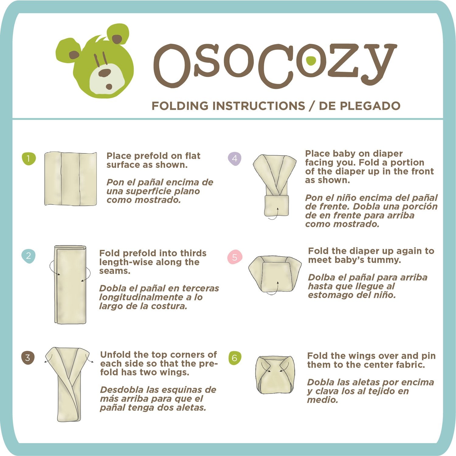 OsoCozy toddler-size prefolds 15-30 lbs fit late potty training.